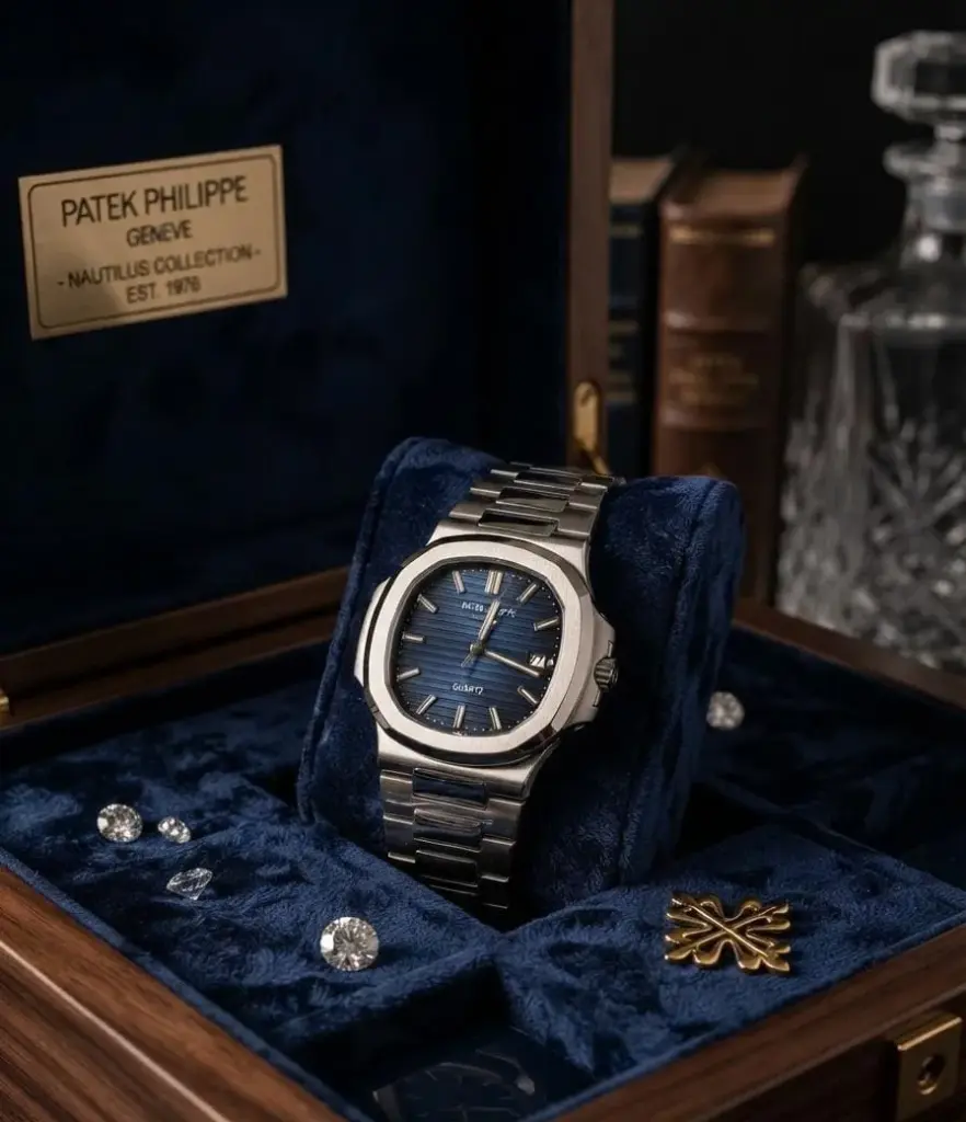 PATEK PHILIPPE Nautilus-Style Blue Dial Watch