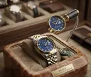 ROLEX Blue Dial Two-Tone Quartz Watch